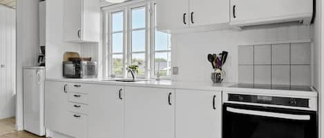 Fridge, microwave, oven, highchair