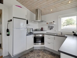 Fridge, microwave, oven, highchair