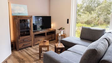 Smart TV y chimenea