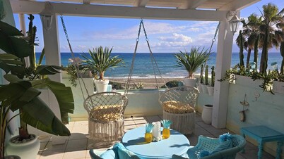 Barbara's Beach House, direct waterfront Playa Paraíso Manilva Andalusia