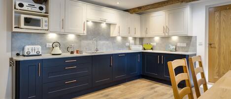 Microwave, oven, dishwasher, high chair