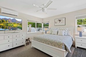 2 bedrooms, individually decorated, individually furnished, desk