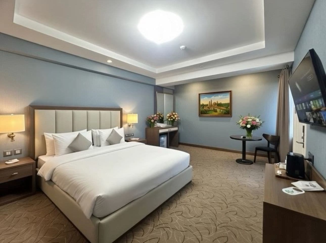 Minibar, caja de seguridad en la habitación y escritorio 