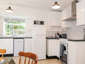 Fridge, dishwasher, electric kettle, toaster