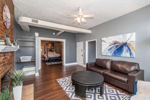 Condo, 1 Queen Bed | Living area | TV - Monmouth Loft 1 (Newport)