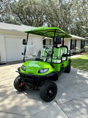 Property grounds - Golf Cart, Fire Pit! 5 mins to Beach/DT! Fam Friendly! 4BR/2 Kings! (Fernandina Beach)