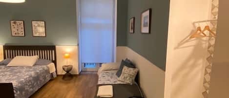 1 bedroom, desk, soundproofing, iron/ironing board