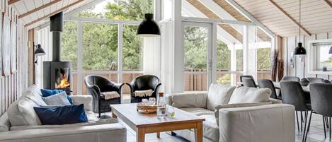 Télévision, cheminée