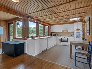 Fridge, microwave, dishwasher, high chair