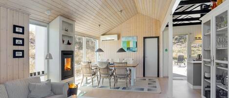 TV, fireplace, DVD player