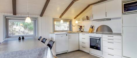 Fridge, microwave, dishwasher, high chair