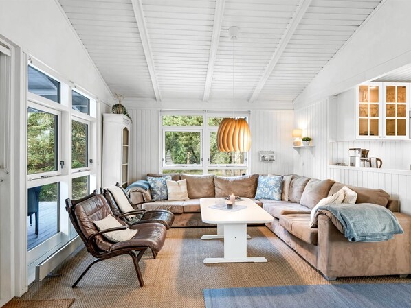 Televisión y chimenea 