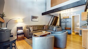 Condo, Multiple Beds, Patio, Mountain View (Sherwin Villas Retreat) | Living area | Fireplace - Sherwin Villas Retreat (Mammoth Lakes)