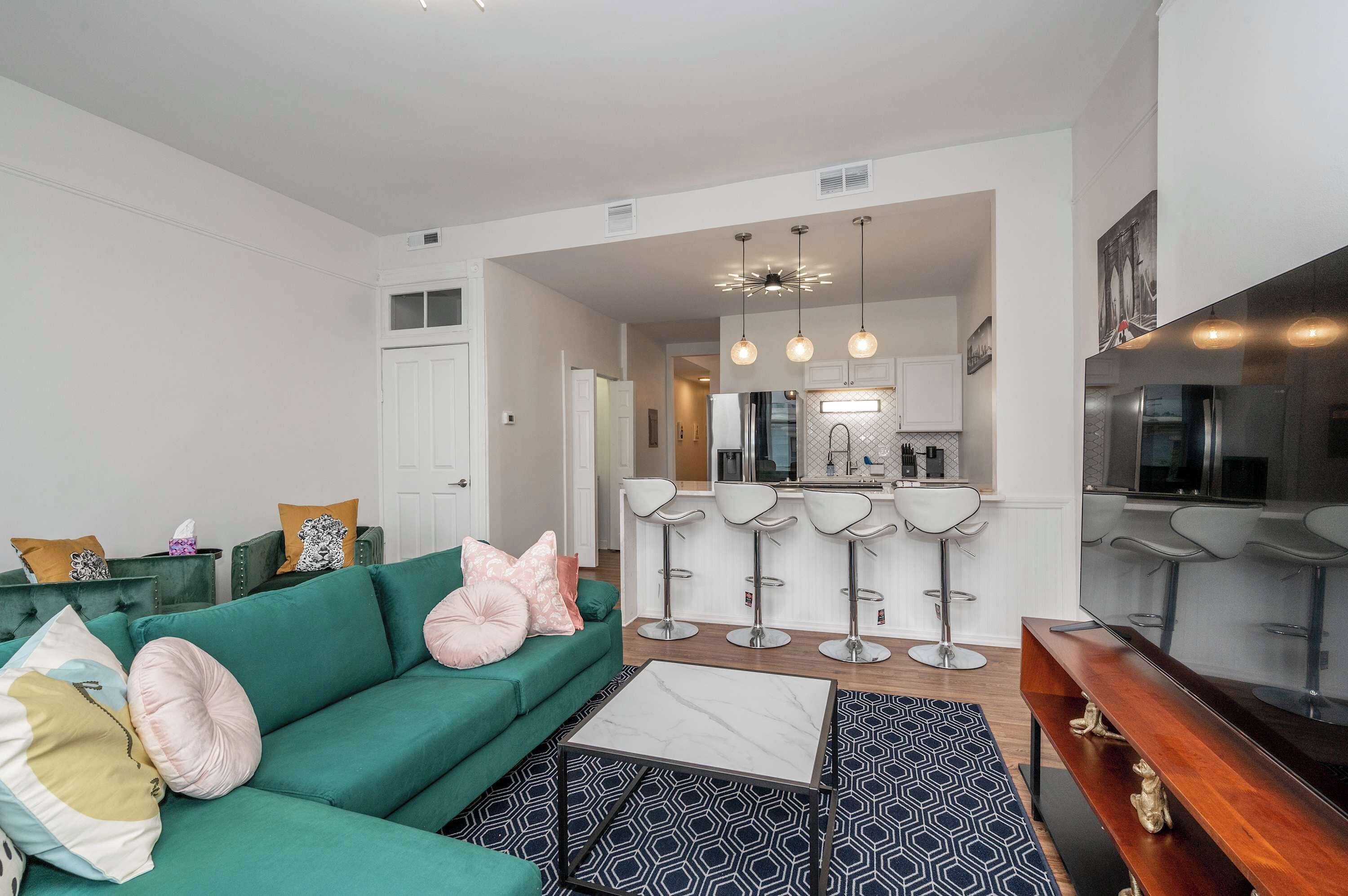 Condo, 2 Queen Beds, Balcony, City View (The Heart of Madison 3 ) | Living area | 42-inch flat-screen TV with digital channels