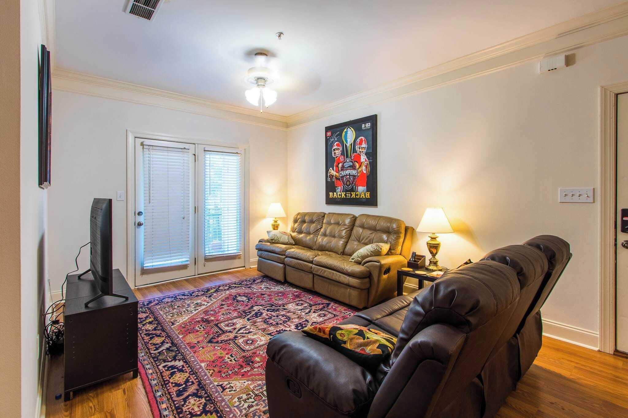 Condo, 2 Queen Beds, Balcony, Garden View (Low Country Dawg House) | Living area | 42-inch flat-screen TV with digital channels