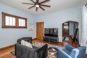 Condo, Multiple Beds, Kitchen, Garden View | Living area | TV - The Historic John H Dickman House (Covington)