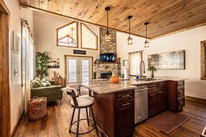 Open concept Kitchen and Family room.