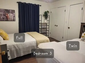 3 habitaciones, wifi y ropa de cama 