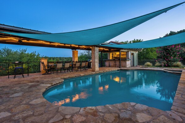Outdoor pool - 7br Home w/ Pool - Perfect for Family Reunions (Spicewood)