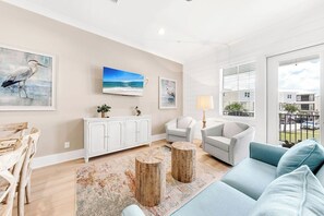 Living area - NEW! Steps to the Beach! Pool! Sleeps 12 (Gulf Shores)
