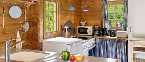 Fridge, microwave, dishwasher, highchair