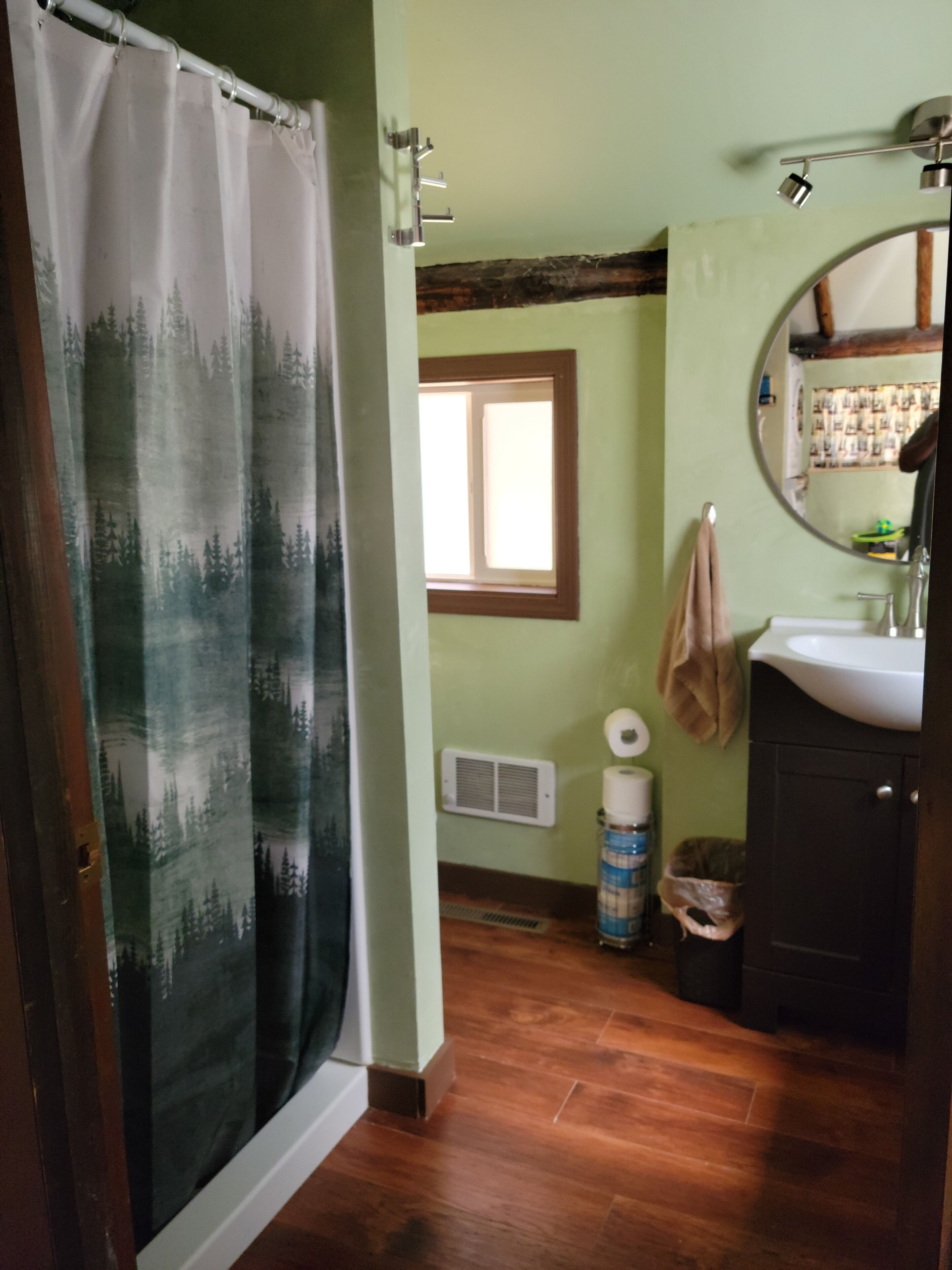 Dusche, Handtücher, Seife, Shampoo