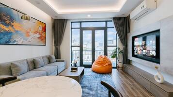Departamento panorámico | 1 habitación, ropa de cama de alta calidad y edredón