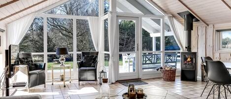 TV, fireplace, DVD player