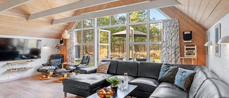 Fernseher, Kamin, DVD-Player