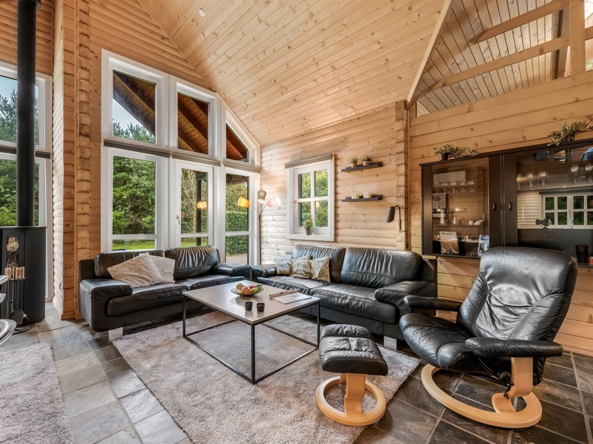 Televisión, chimenea