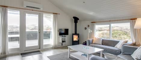 TV, fireplace, DVD player