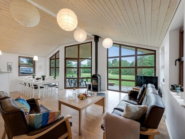 Fernseher, Kamin, DVD-Player