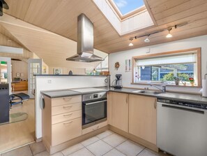 Fridge, microwave, dishwasher, high chair