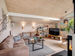Tv, eldstad och dvd-spelare