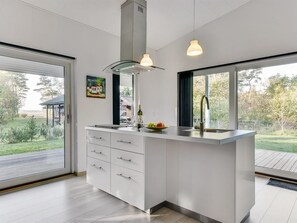 Fridge, microwave, dishwasher, high chair