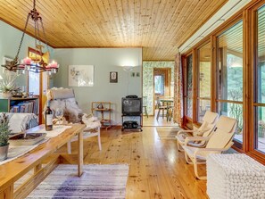 Fernseher, Kamin, DVD-Player