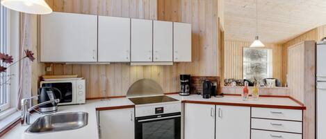 Fridge, microwave, dishwasher, high chair