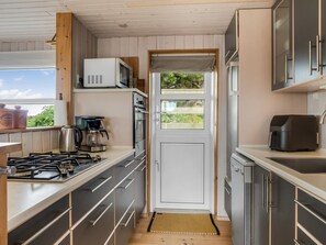 Fridge, microwave, dishwasher, high chair
