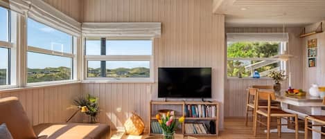 Fernseher, Kamin, DVD-Player