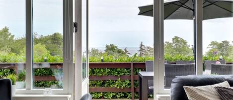 Télévision, cheminée, lecteur de DVD