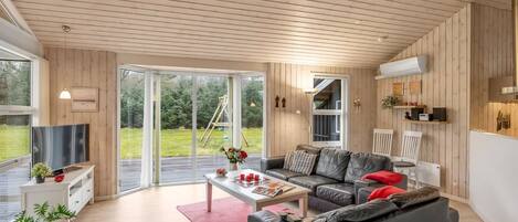 Télévision, cheminée, lecteur de DVD