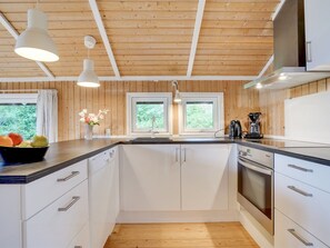 Fridge, oven, dishwasher, highchair