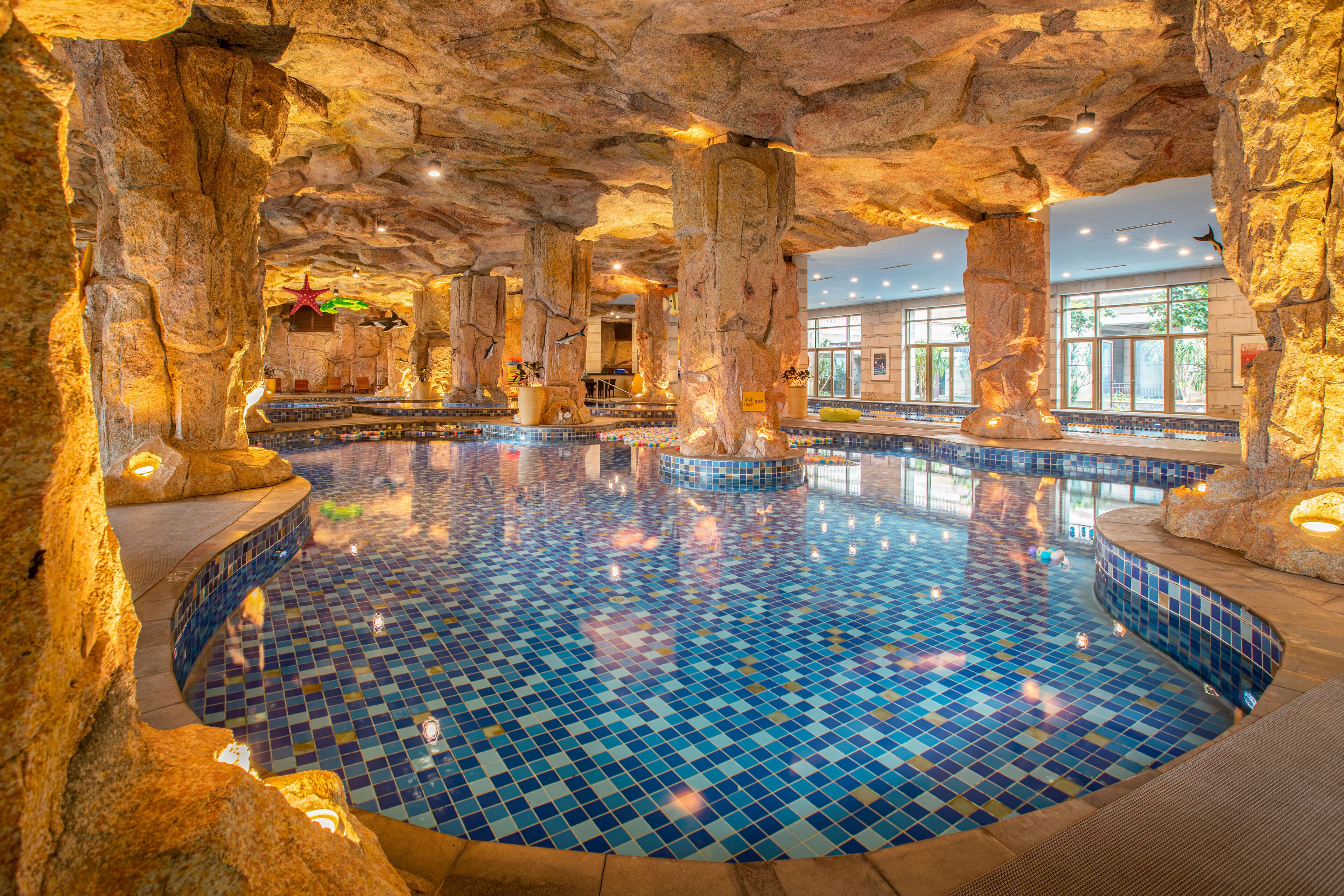Indoor pool, seasonal outdoor pool