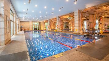 Indoor pool, seasonal outdoor pool