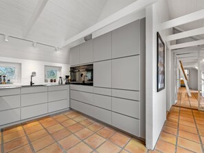 Fridge, microwave, dishwasher, high chair