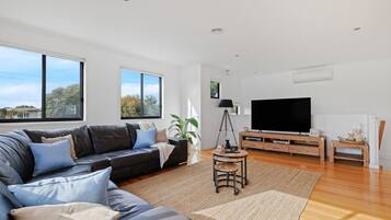 TV, DVD player, books