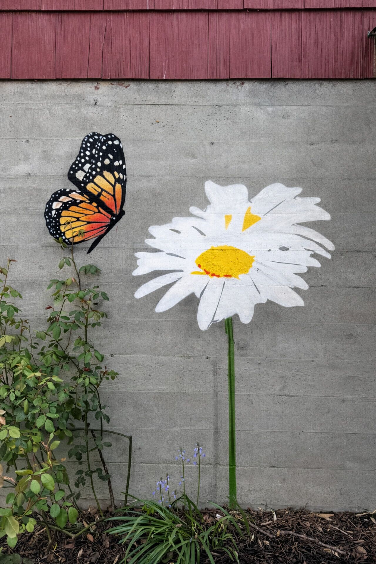 Murals by a local artist adorn the grounds around the home
