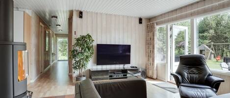 Fernseher, Kamin, DVD-Player