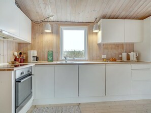 Fridge, oven, dishwasher, highchair