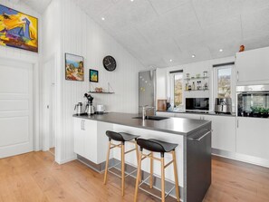 Fridge, microwave, dishwasher, high chair